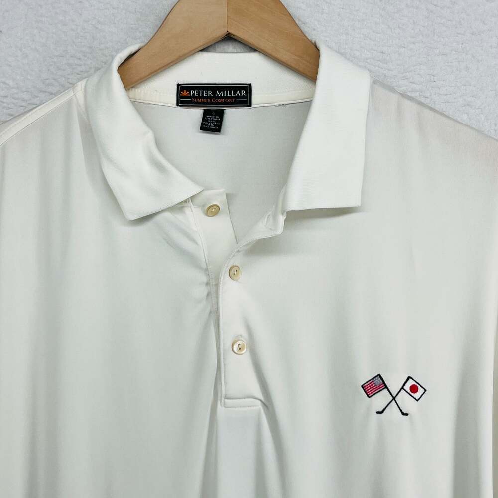 PETER MILLAR Shirt L Summer Comfort Polo Quittner Nabeshima Goodwill Match Japan